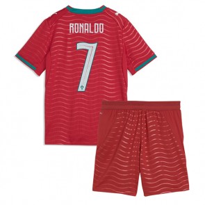 Portugal Cristiano Ronaldo #7 Hemmaställ Barn VM 2026 Kortärmad (+ Korta byxor)